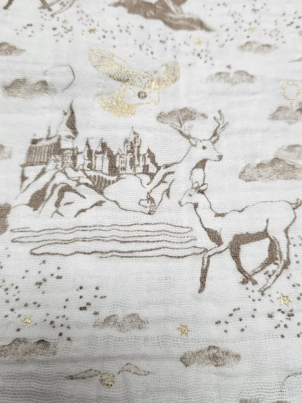 Harry Potter aden +anis Baby Swaddle Lovey Blanket Muslin Hogwarts Castle Hedwig